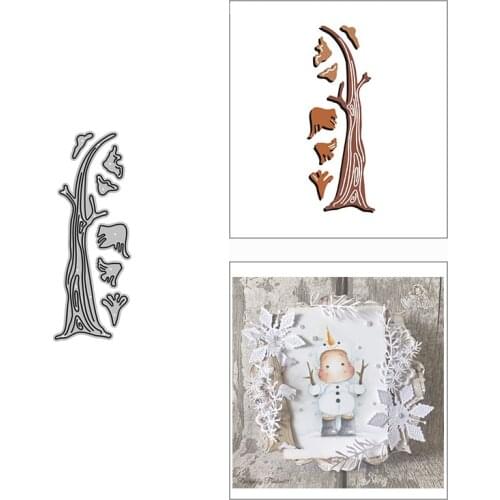 2021 New Tree Fallen Leaves Trunk Metal Cutting Dies for DIY Scrapbooking Decor and Card Making Paper Craft Embossing No Stamps