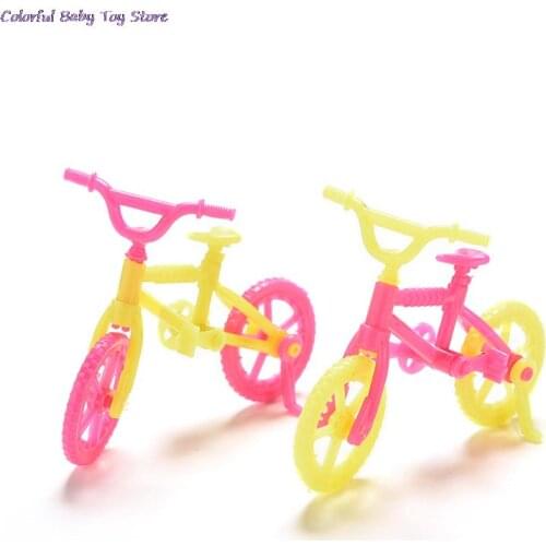 1 Pcs New Plastic Mini Bicycle For Dolls Girl Toy Doll Accessories For High Quality