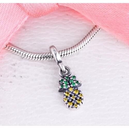 Charms fits for Bracelets Necklaces 100% 925 Sterling Silver Jewelry Signature Me My Pineapple Beads Free Shipping
