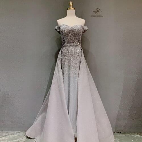 2020 Luxury crystal Evening derss formal party dress vestido de noiva abendkleider Luscious delia