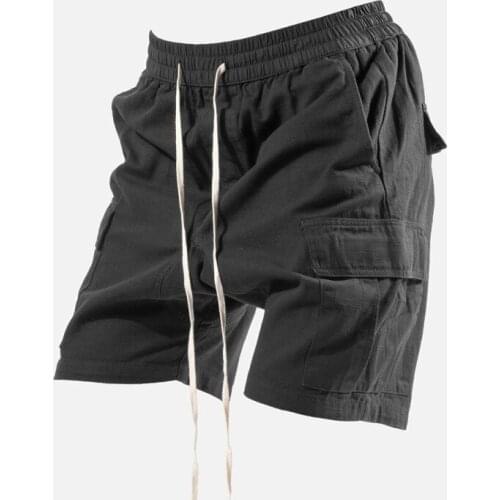 Summer New Mens Straight Large Size Tooling Shorts Sports Casual Beach Pants Loose Multi-Bag Shorts