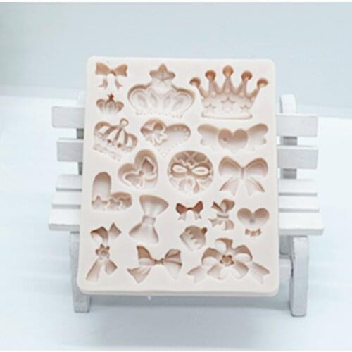 DIY Royal crown silicone fandont mold Silica gel molds crowns Chocolate molds candy mold wedding cake decorating tools M092