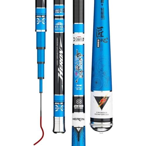 Carbon Fiber Taiwan Fishing Rod Super Hard Hand Pole 28 Tune Carp Fishing Peche Telescopic Wedkarstwo Olta 2.7M-5.4M Spinnng Rod