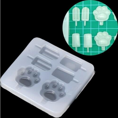 UV Resin Jewelry Silicone Mold Ice cream Cat Claws Mold Jewelry Making 1XCA