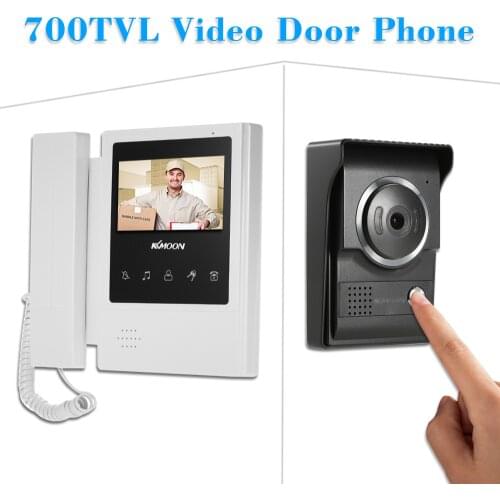 KKmoon 4.3" Touch Screen Wired Video Intercom Door Phone System With Rainproof IR Camera Night Vision Video Door Phone Doorphone