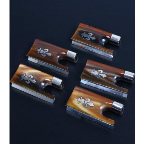 High Quality Violin Bow Frog Ox horn For 4/4 Full Size Violin Bow Accessories Abalone Inlay