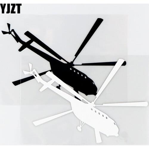 YJZT 14.4×9.5CM Interesting Aircraft High Quality Car Stickers Vinyl Decal Body Decoration Airplane Black / Silver 10A-0639