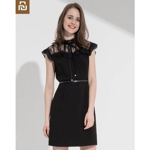Youpin 10:07 lace ruffle Waist dress woman Lace Slim fit Sexy girl Skirt fashion Comfortable Breathable female summer clothes