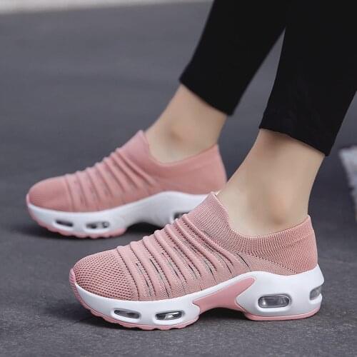 Women Tennis Shoes Breathable Sneakers Spor Ayakkabi Bayan Woman Sports Shoes Comfortable Platform Sneakers Red Zapatos De Mujer