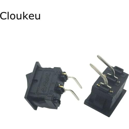 10*15 Rocker Switch Black Bending pin KCD11-102 2Pin 2File Seesaw switch 3A250V Power switch 5Pcs
