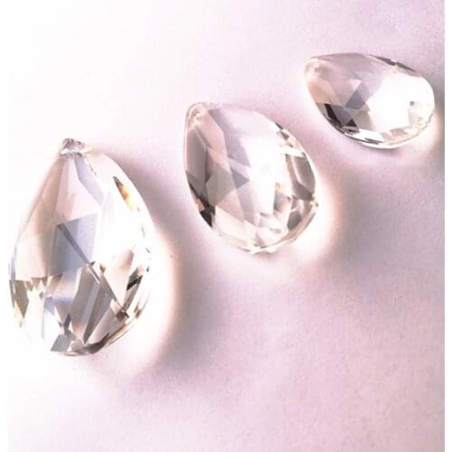 100pcs AAA 38*22mm Clear K9 Crystal pendants for chandelier parts,Crystal curtain parts, lighting suncatcher prisms decoration