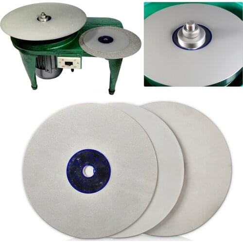 6" Lapidary Grinding Polishing Wheel Disk Grit 500/1200/3000 Diamond Coated Flat Lap Tool