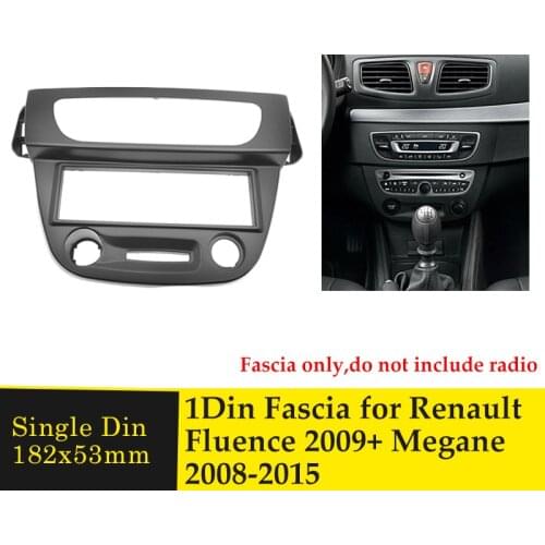 Single Din Car Radio Fascia Stereo Panel Plate Frame DVD Player Bezel Adapter Facia For RENAULT Megane 2008-2015 Fluence 2009