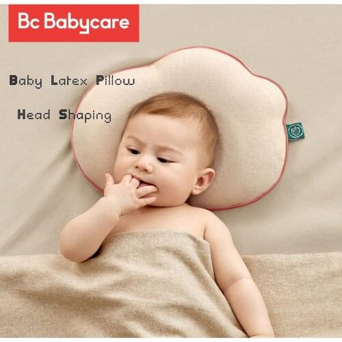 BC Babycare Baby Latex Pillow Infant Head Shaping Prevent Flat Head Breathable Toddler Positioning Pillow Newborn Bedding