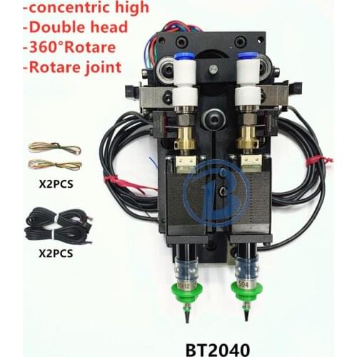 BT2040 SMT DIY mountor connector Nema8 hollow shaft stepper for pick place Double head
