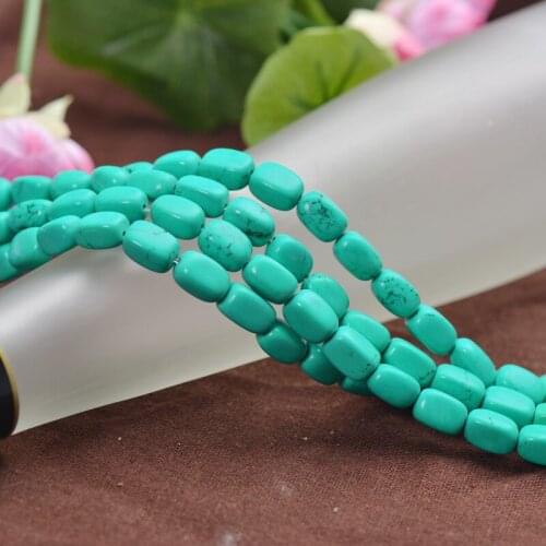 Joanlyn Natural Green Turquoise Beads 8x12mm Irregular Shape 15 Inch Strand TQ75
