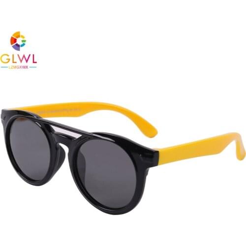 Sun Glasses Kids With Rope Polarized Round Sunglasses Toddler Boys Girls Eyeglasses Baby Infant Safety UV 400 New Style 2021