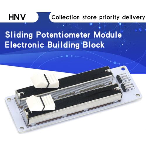 Electronic Building Block 10K Double Row Sliding Linear Potentiometer Module For Arduino Mixer Linear Sliding Resistance