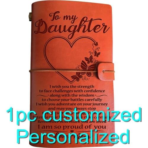 Engraved Leather Journal Custom Branding Personalized Gifts For Women Daughter Girlfriend BJ001 A6 Notebook Diary Dropshipping