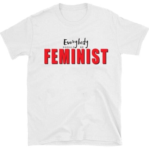 Everybody Should Be Feminist Tshirt Letters Printed Women Clothes Summer Plus Size Harajuku Graphic Tees Trendy Hipster tshirt