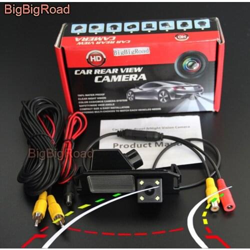 BigBigRoad Car Intelligent Dynamic Track Rear View Backup Camera For Kia Soul 2016 2017 Hyundai Genesis Rohens Coupe I30 Solaris