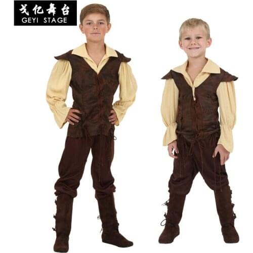 Halloween stage play costumes children male Renaissance princes and aristocrats dress up boys performance costumes