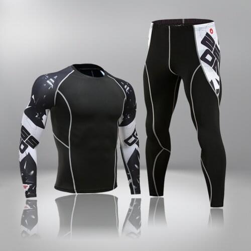 Rashguard Men Running Compression Sport Suits Jogging Tracksuit Sets Male Gym Fitness Training Sportswear Tees Tops Leggings