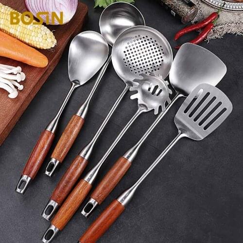 Kitchen Spatula Utensils Stainless Steel 304 Tableware Spoon Ladle Turner Rice Colander Kitchenware Shovel Cooking Tools Set