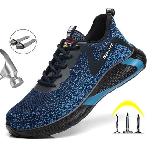 New Mens Boots Steel Toe Work Safety Boots Comfort Work Sneakers Anti-puncture Safety Shoes Men Indestructible Shoes Work Boots