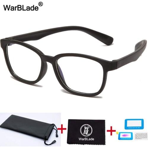 WarBLade Square Anti Blue Light Kids Glasses Optical Frame Eyeware Boys Girls Children Computer Blocking Reflective Eyeglasses