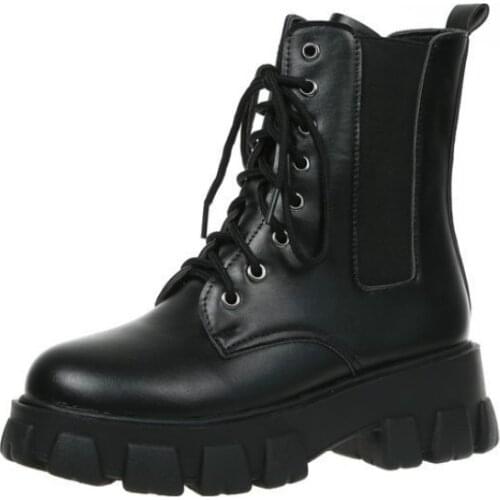 OKKDEY Autumn Korean Fashion Riding Boots Womens Semi-High Heeled Round Head Thick Heel Waterproof Platform Popular Women Boots