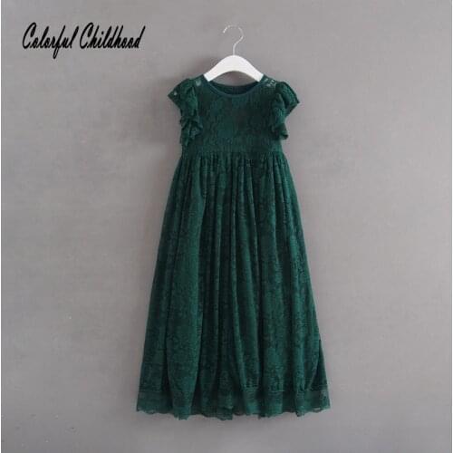 Flower Girls Princess Dress Kids Baby Party Wedding Pageant Lace Dresses Clothes infant Children Girl Summer backless Sundress