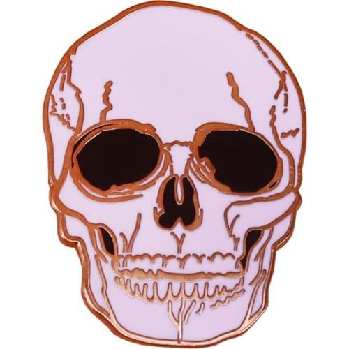 Realistic skull badge horror skeletons art jewelry