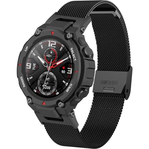 Strap for Amazfit T Rex Pro Smart Watch Band Metal Stainless Steel Bracelet for Xiaomi Huami Amazfit T-Rex Replacement Wristband