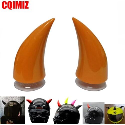 1 Pair Orange Motorcycle Helmet Horn Motocross Off Road Capacete Decoration Biker Bike Snowboard Ski Helmet Horn
