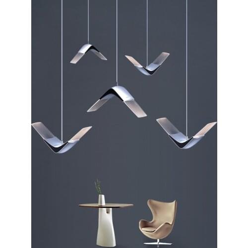 Modern Geometric Art Pendant Lights Nordic Line Hanging Lamp Loft Industrial Home Decor Kitchen Light Fixture Luminaire