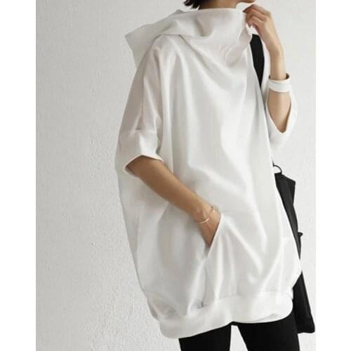 Spring Autumn Hoodies Sweatshirt Women Solid Casual Loose Hip Hop Punk Pullover Streetwear Fashion Clothes for Women