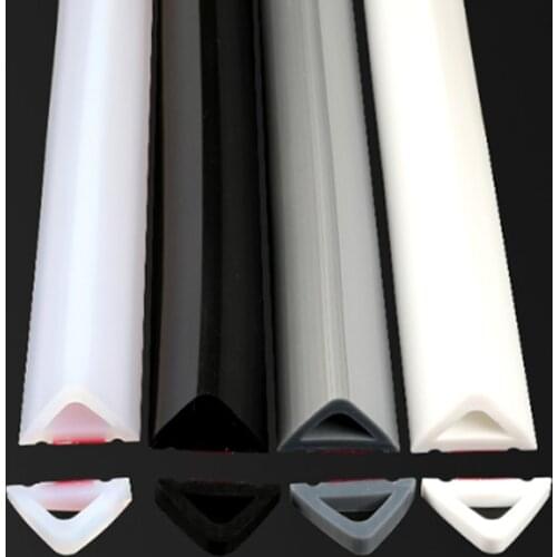 Triangle bathroom shower sink caulking strip silicone self adhesive waterproof wall water stop strip for bathroom kitchen