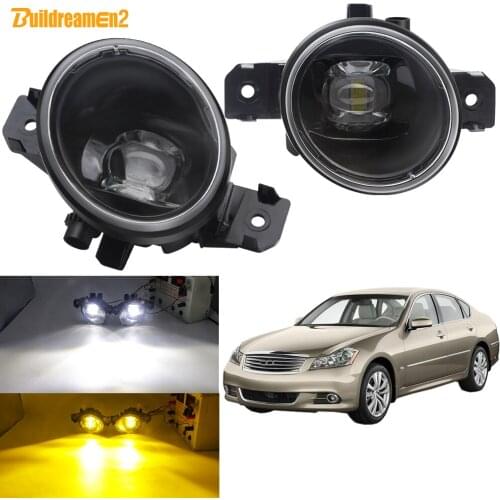 Fog Light Assembly For Infiniti M45 2008 2009 2010 Car H11 Front Bumper LED Lens Fog Lamp Daytime Running Light 30W 8000LM 12V
