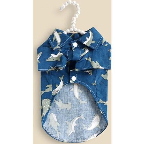 Cat Dog Streetwear Shirt Lapel Design Pet Pullover T-shirt Skin-friendly Casual Cats Dogs Summer Two-legged Shirt Pet Clothing