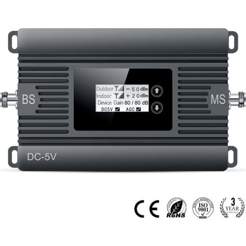 80dB Gain Adjustable Gain 4G LTE 1700/2100 Band 4 Cellular Signal Booster 27dBm Cellphone Repeater Amplifier