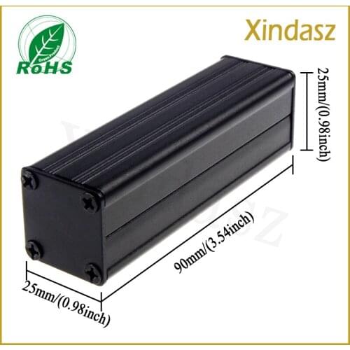 1pcs/lot 90*25*25mm aluminium extrusion enclosure Metal Enclosure case for electronic board