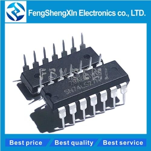 10pcs/lot HD74LS27P SN74LS27N 74LS27 DIP-14 TRIPLE 3-INPUT NOR GATE IC