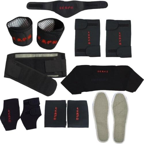 13pcs/set Self-heating Tourmaline Belt Magnetic Therapy Neck Shoulder Posture Correcter Knee Support Brace Massager Products