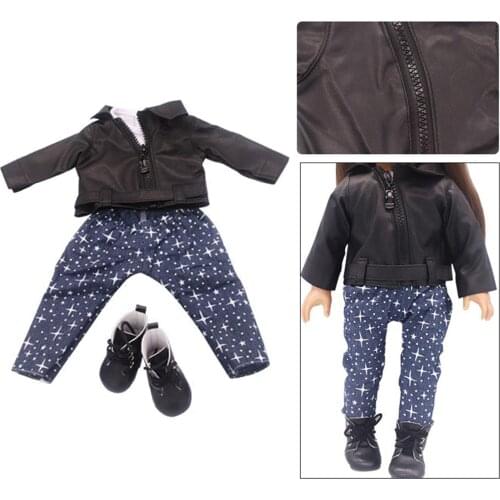 3x Handmade Jacket with Pants Accessory Outfit fit for 18 inch American Dolls Clothes Best Gift For Doll