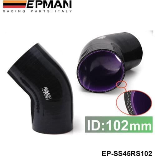 4" 102mm 45 Degree Elbow Silicone Hose Pipe Turbo Intake Black For FORD MONDEO TDCi 2.0 2.2 MK3 EP-SS45RS102