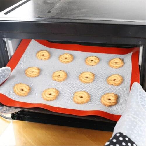 Non-Stick Silicone Baking Mats Cookie Pad Rolling Dough Mat High Temperature Resistant Glass Fiber Batters Fondant Baking Tools