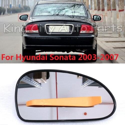 CAPQX For Hyundai Sonata 2003 2004 2005 2006 2007 Outside Rearview Mirror Glass Side Mirror Lens Without Heating or no
