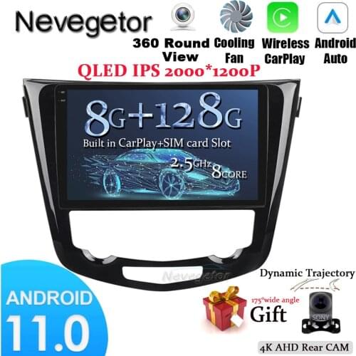 Car android 11 2Din Car Radio Multimedia Video Player For Nissan X-TRAIL X Trail T32 Qashqai 2 J11 2013 2014 2015 2016 2017
