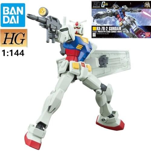 BANDAI Assembly Model HG 1/144 RX-78-2 REVIVE GUNDAM Action Toy Figures Childrens action figure toys Decoration Kids Toy Gift